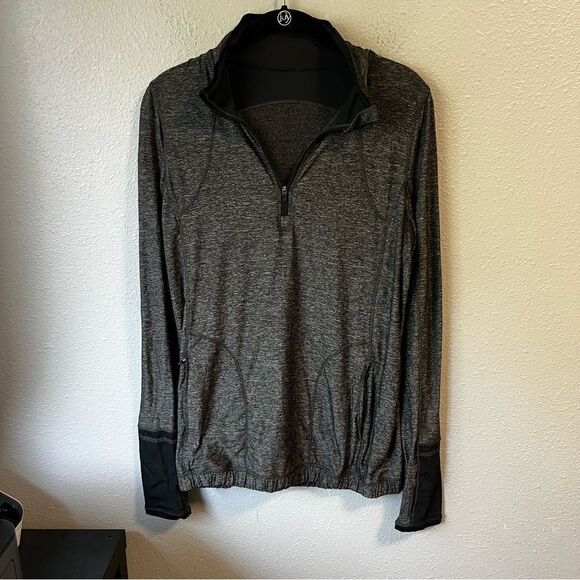 Lululemon Marled Gray Half Zip Pullover - Picture 2 of 9